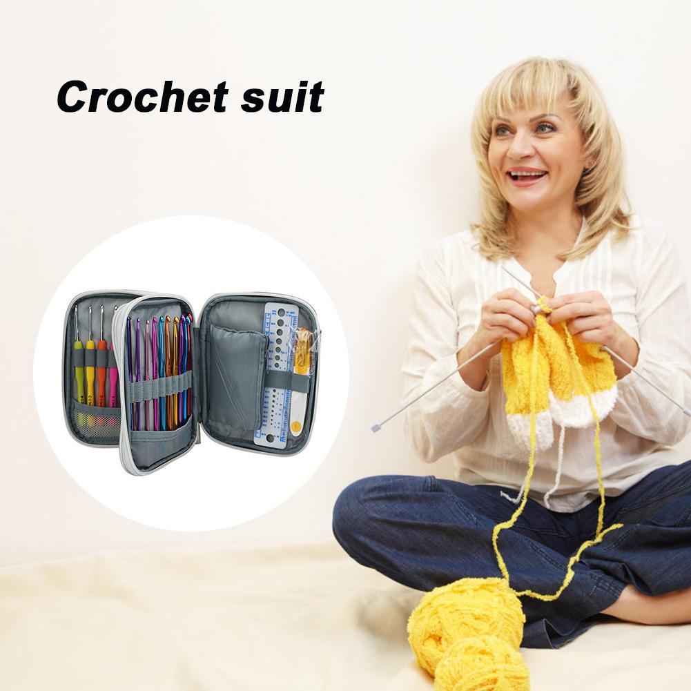 Art Craft Yarn - مجموعة أدوات الكروشيه اليدوية مع إبر