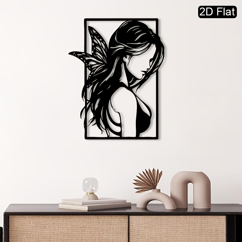 Art And Craft Studio - CIFBUY لوحة جدارية معدنية بتصميم خيالي،