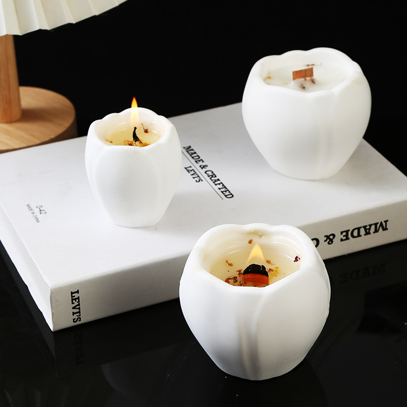 Soy Candle Fragrance Oil - شمعة عطرية للديكور المنزلي، شكل توليب،