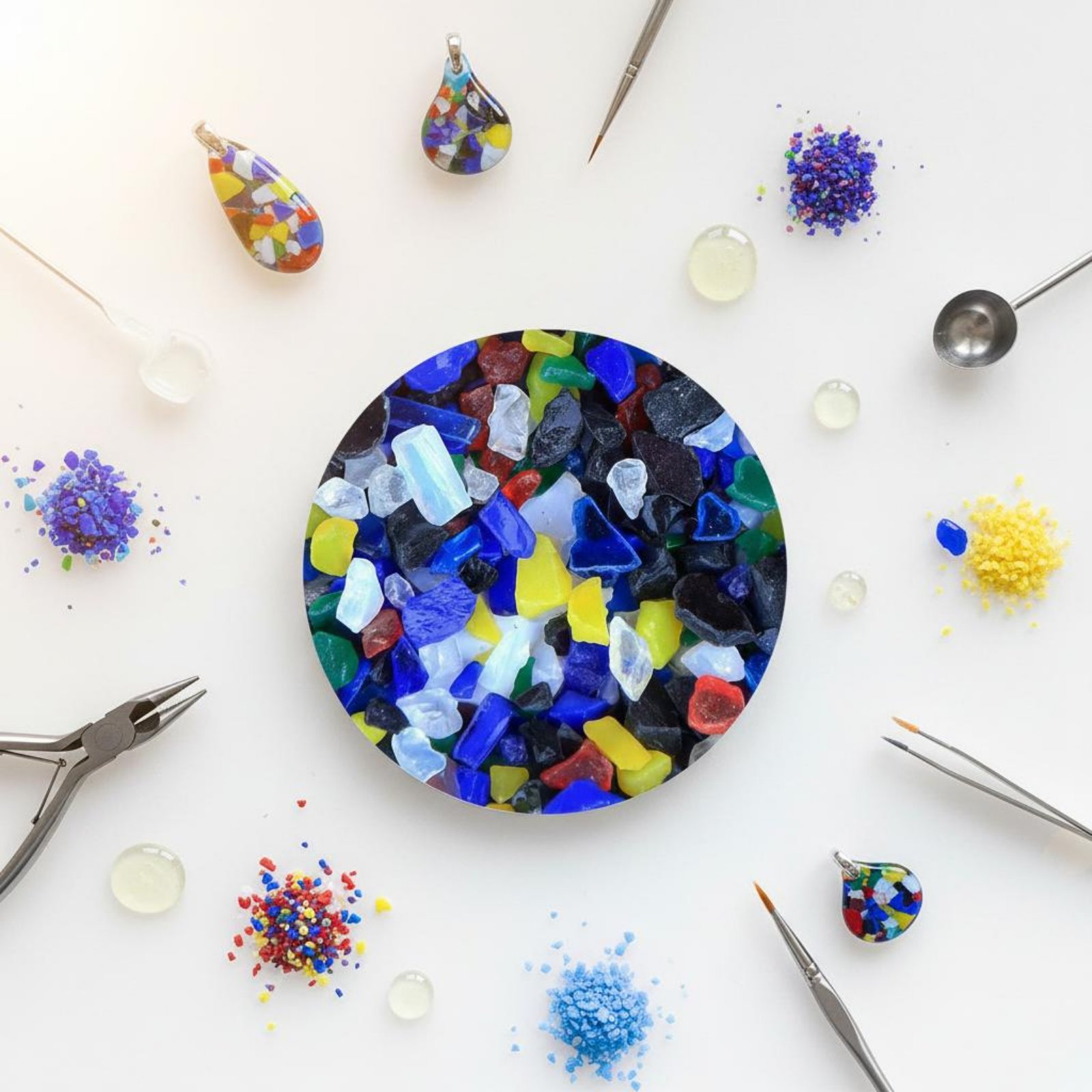 قطع زجاج متعددة الألوان COE90  - مراجعة Art And Craft Studio وسعره