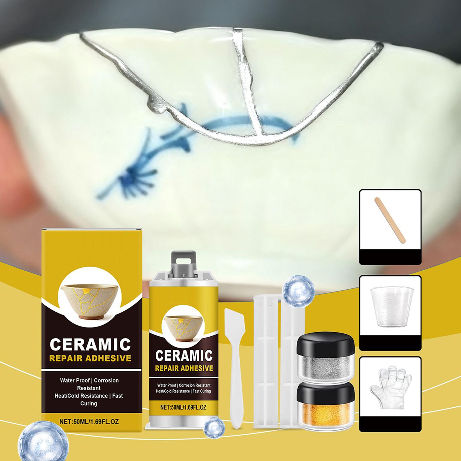 طقم إصلاح كينتسوجي، غراء سيرام - مراجعة Art Craft Cup وسعره