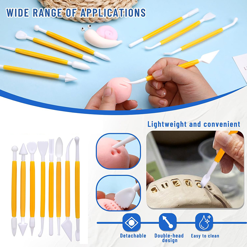 مجموعة أدوات نحت الطين الفخاري - مراجعة Polymer Clay Set وسعره