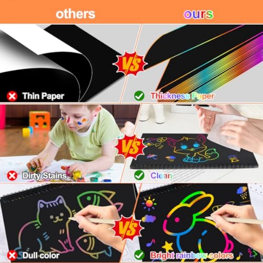ورق الخدش الفني للحرف اليدوية، - مراجعة Art Craft 2 Year Olds وسعره